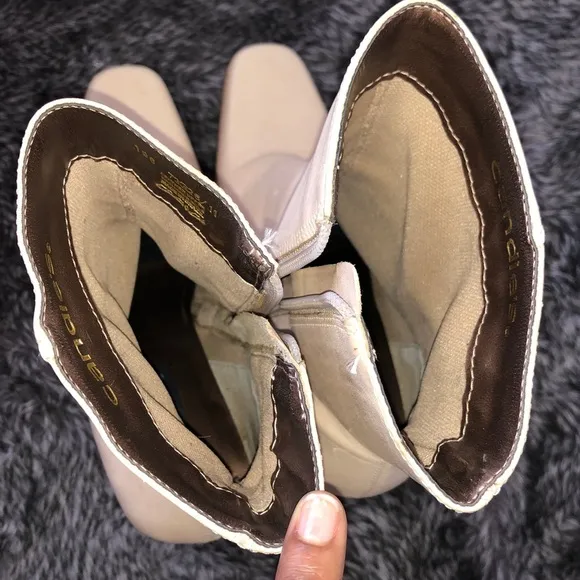 Vintage 90’s Candies wooden heel boots Size 10