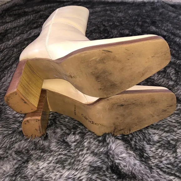 Vintage 90’s Candies wooden heel boots Size 10