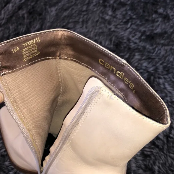 Vintage 90’s Candies wooden heel boots Size 10