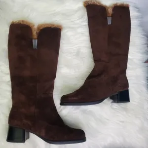 Vintage Blondo Brown Suede Tall Boots Size 7