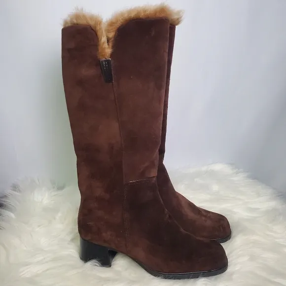 Vintage Blondo Brown Suede Tall Boots Size 7