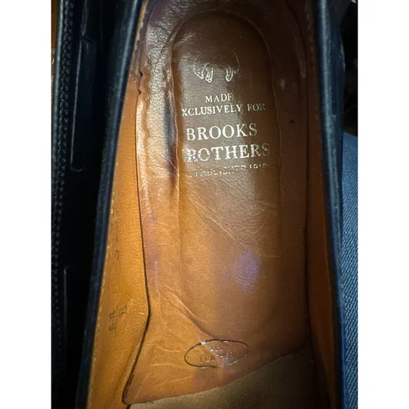 Vintage Brooks Brothers Ladies Black Flat Slip on Shoes size 8.5