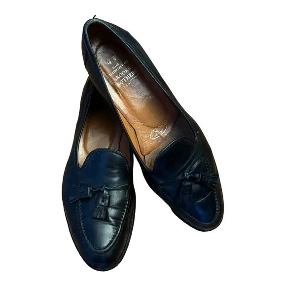 Vintage Brooks Brothers Ladies Black Flat Slip on Shoes size 8.5