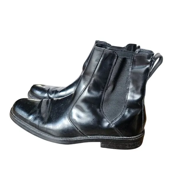 Vintage Cole Haan Black Leather Chelsea Ankle Boots WATERPROOF Men 10.5M