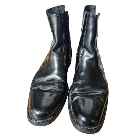 Vintage Cole Haan Black Leather Chelsea Ankle Boots WATERPROOF Men 10.5M