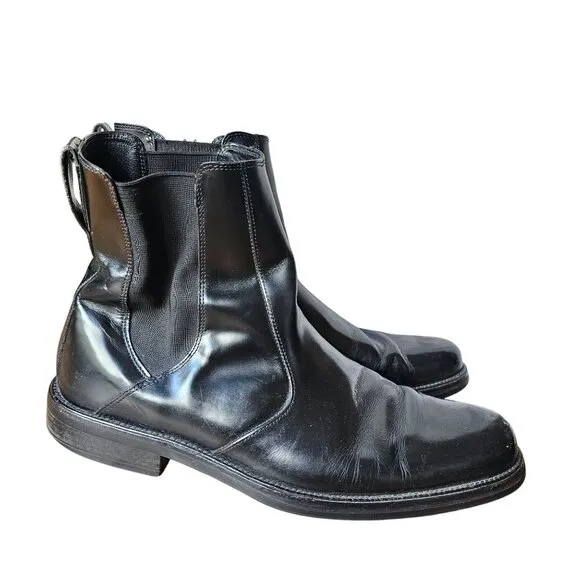 Vintage Cole Haan Black Leather Chelsea Ankle Boots WATERPROOF Men 10.5M