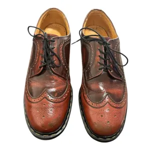 Vintage Dr Marten Brogue Wingtip Red-Brown Leather Oxford Derby Made In England