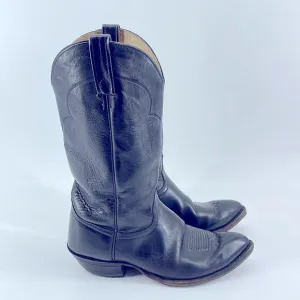 Vintage J. Chisholm leather western rodeo cowboy boots sz 9D