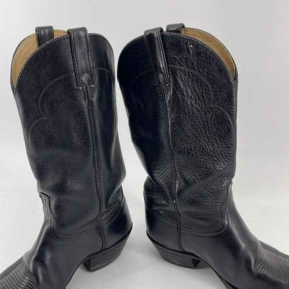 Vintage J. Chisholm leather western rodeo cowboy boots sz 9D