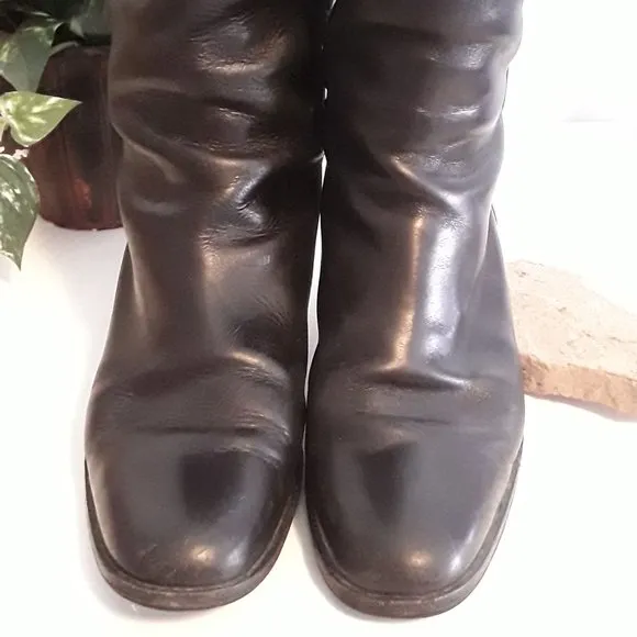 Vintage Lorenzo Banfi Italian Leather Two Tone English Riding Boots Orig. $795