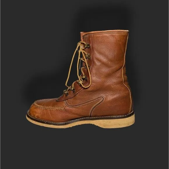 Vintage Moc Toe Boots 9.5 EEE USA Made Leather