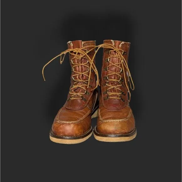 Vintage Moc Toe Boots 9.5 EEE USA Made Leather