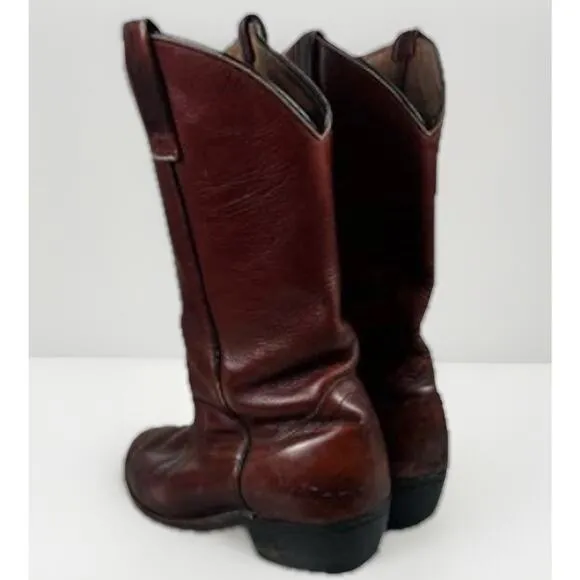 Vintage Red Wings Boots 82G 1872 Brown Leather Mens 8.5 EEE USA Western Cowboy