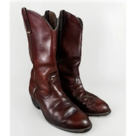 Vintage Red Wings Boots 82G 1872 Brown Leather Mens 8.5 EEE USA Western Cowboy