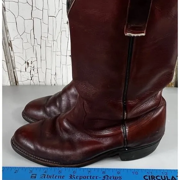 Vintage Red Wings Boots 82G 1872 Brown Leather Mens 8.5 EEE USA Western Cowboy