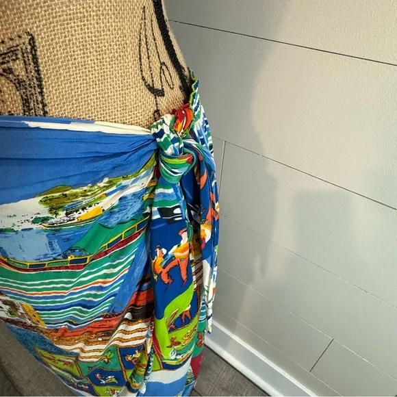 Vintage Signet D 100% Silk Sarong Dress / Skirt Medium