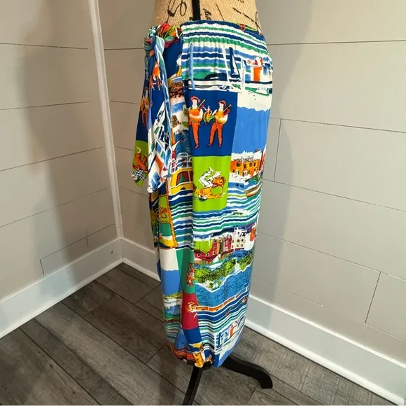 Vintage Signet D 100% Silk Sarong Dress / Skirt Medium