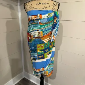 Vintage Signet D 100% Silk Sarong Dress / Skirt Medium
