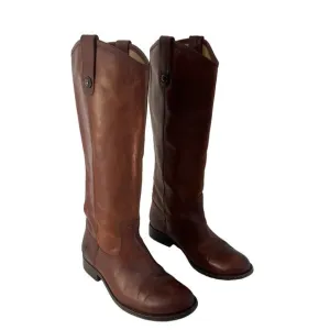 Vintage White Label FRYE Brown Leather Riding Boots, Women's Size 6B, Preowned