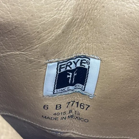 Vintage White Label FRYE Brown Leather Riding Boots, Women's Size 6B, Preowned
