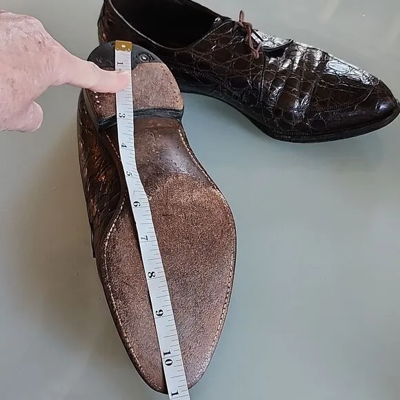 Vintage '60's Florsheim Alligator Leather Imperial Split Toe Shoes