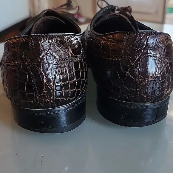 Vintage '60's Florsheim Alligator Leather Imperial Split Toe Shoes