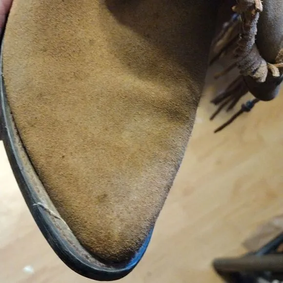 Vintage Durango leather fringe boots