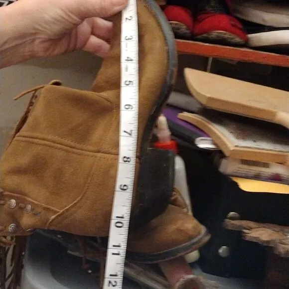 Vintage Durango leather fringe boots