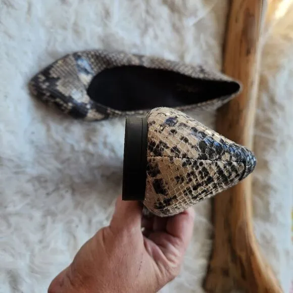 Vionic caballo comfort ballet slippers snake skin
