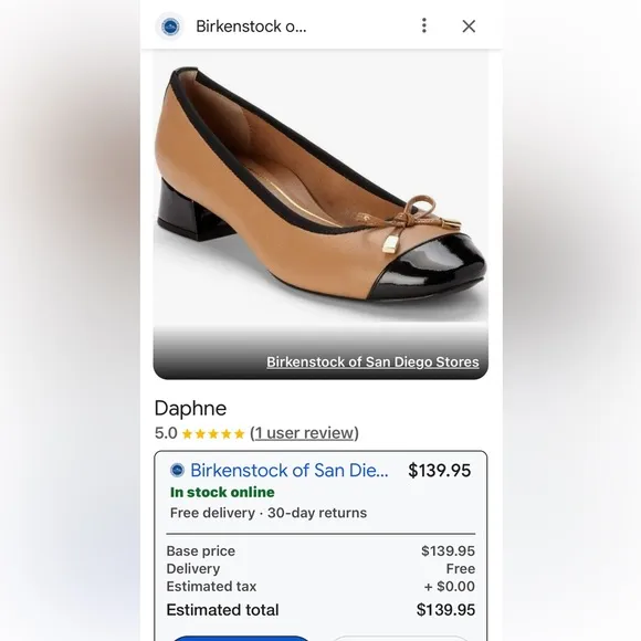 VIONIC DAPHNE‎ Women’s Cap Toe Flats