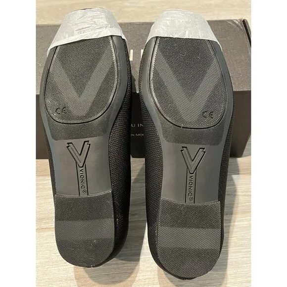 Vionic Klara Knit Ballerina Comfort Skimmer Black Flats - Women 5 Wide