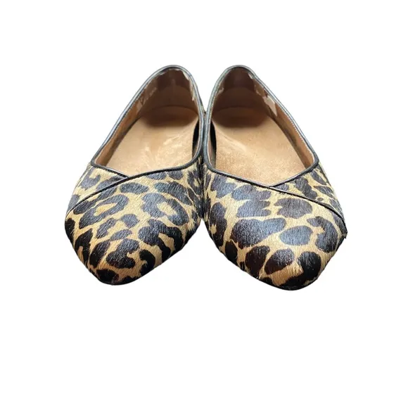 Vionic Leopard Calf Hair Caballo Ballet Flat Womens Size 7.5