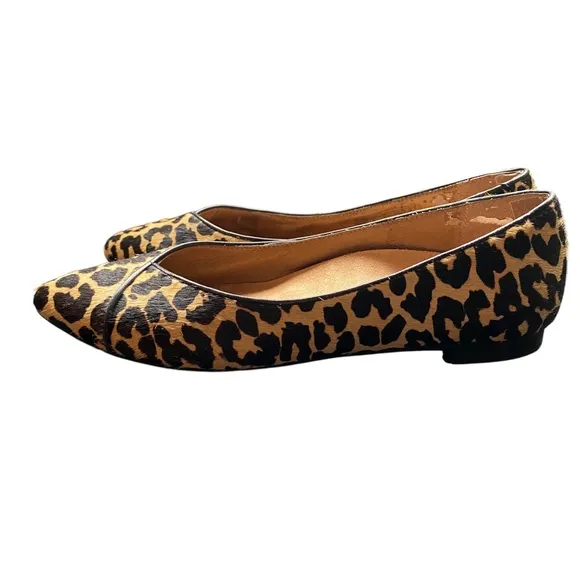 Vionic Leopard Calf Hair Caballo Ballet Flat Womens Size 7.5
