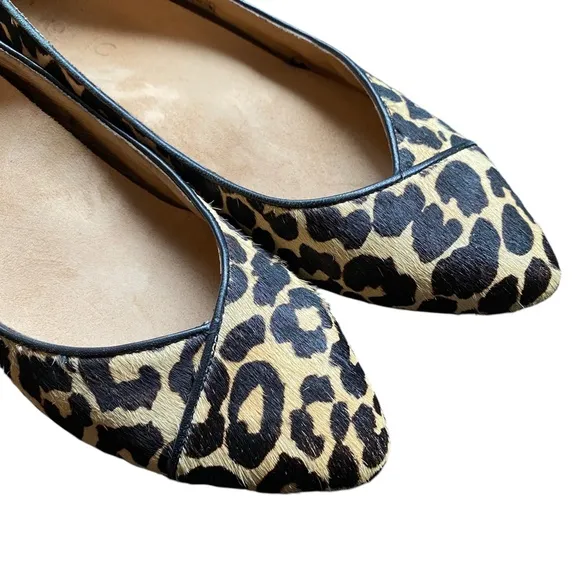 Vionic Leopard Calf Hair Caballo Ballet Flat Womens Size 7.5