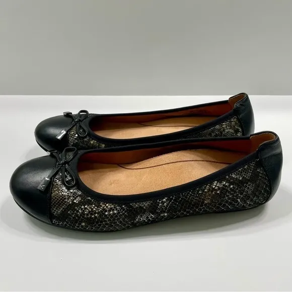 Vionic Minna Women’s Ballet Flat Boa Black Size 8