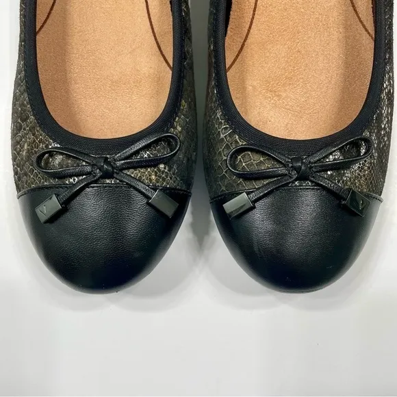 Vionic Minna Women’s Ballet Flat Boa Black Size 8
