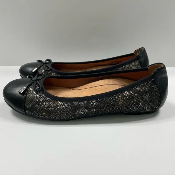 Vionic Minna Women’s Ballet Flat Boa Black Size 8
