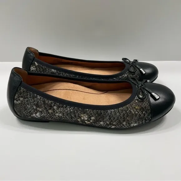 Vionic Minna Women’s Ballet Flat Boa Black Size 8