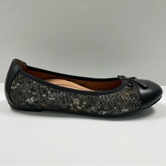 Vionic Minna Women’s Ballet Flat Boa Black Size 8