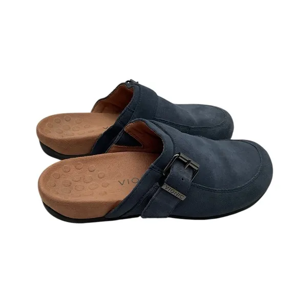 Vionic mules Suede Slip-On Shoes - Dark Blue size 8