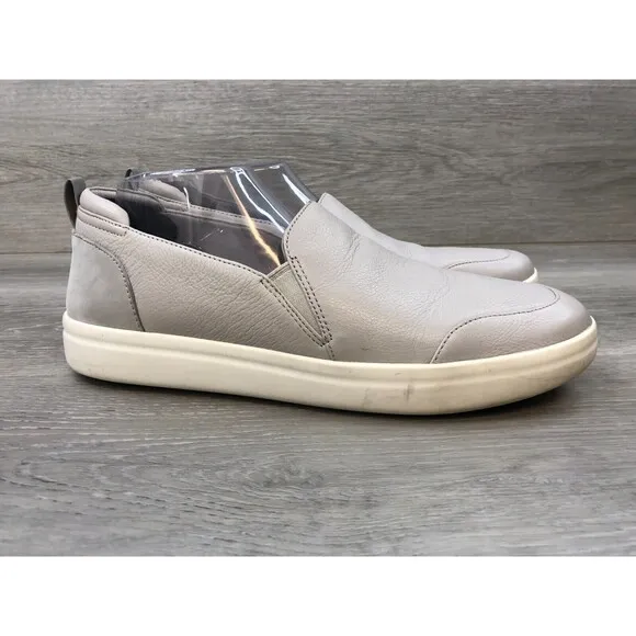 Vionic Penelope Women's US 10 Gray Nubuck Leather Slip-On Casual Sneaker Shoes