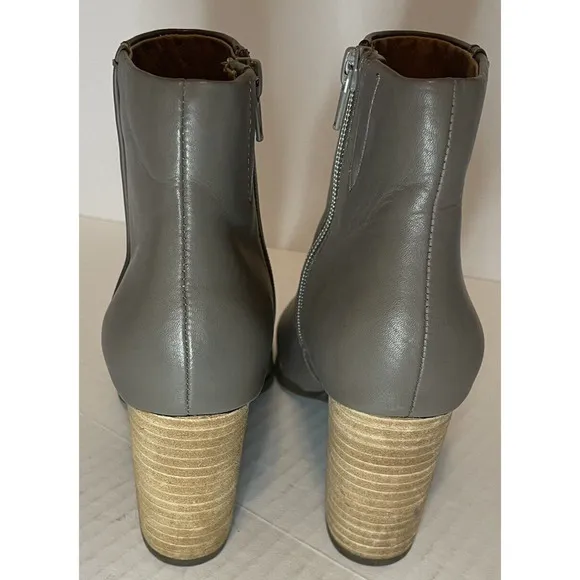 Vionic Serena Leather Ankle Taupe Booties Leather Women's Size 6