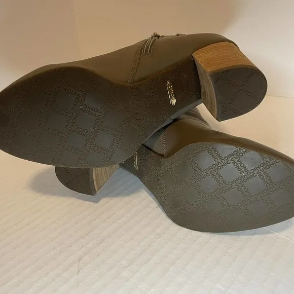 Vionic Serena Leather Ankle Taupe Booties Leather Women's Size 6