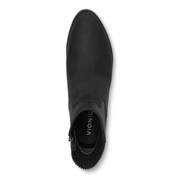 Vionic Shantelle Waterproof Side Zip Nubuck Leather Boots Size 8.5 New in Box