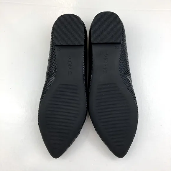 Vionic Snake Embossed Caballo Flats