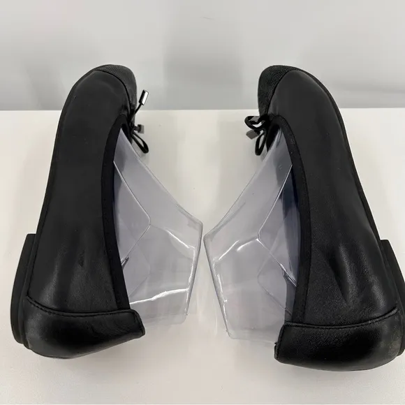 Vionic Womens Minna Black Ballet Flats Size 7.5 Bow Accent Balletcore Comfort