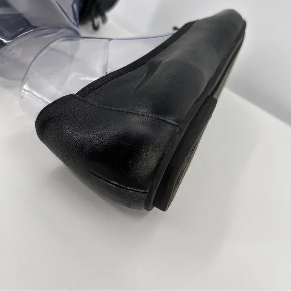 Vionic Womens Minna Black Ballet Flats Size 7.5 Bow Accent Balletcore Comfort