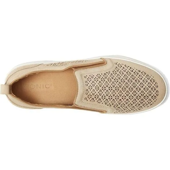 Vionic Kimmie I4686L1-200 Sneakers Women's 9 Tan Perforated Slip On Shoes FZP203
