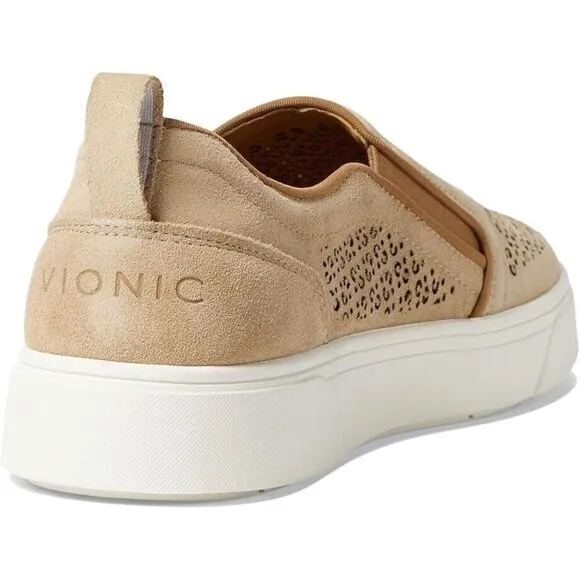 Vionic Kimmie I4686L1-200 Sneakers Women's 9 Tan Perforated Slip On Shoes FZP203