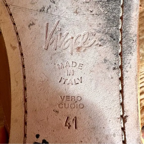 Vivace Lace-Up Oxford Flats – Tan – Size EU 41 / US 10 – EUC